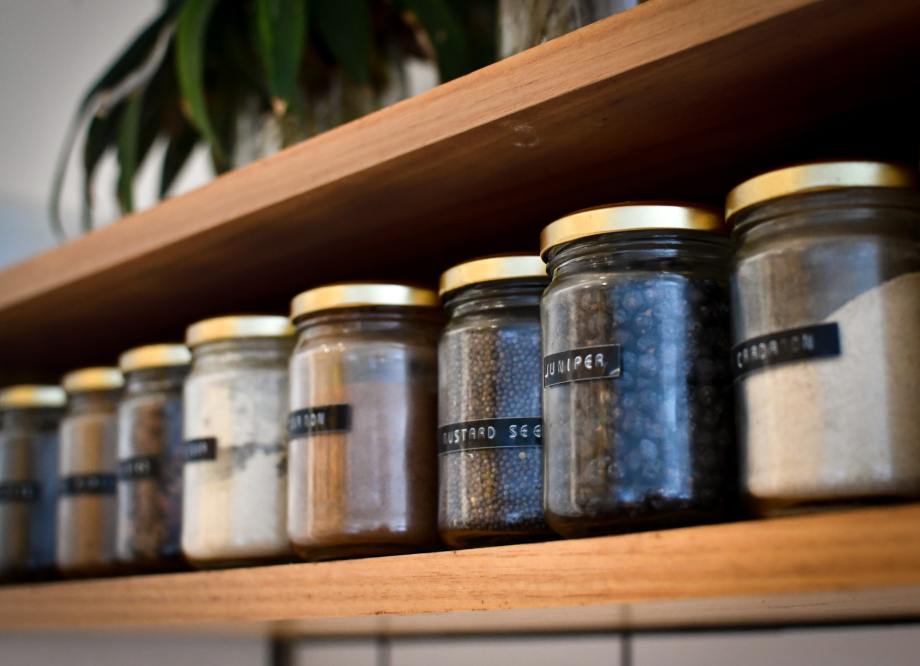 Picture of Spice Rack with shallow depth of field